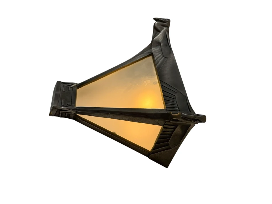 Art Deco Nickel-Plated Bronze Wall Light or Sconce by Max Le Verrier, 1920s