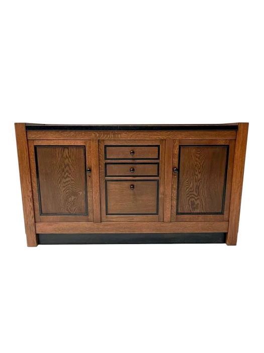 Art Deco Credenza by J.A. Muntendam, Solid Oak, Dutch Design, 1920s