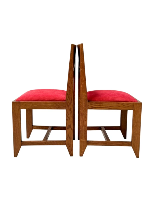 Hendrik Wouda Art Deco Dining Room Chairs Set, Oak, 1924