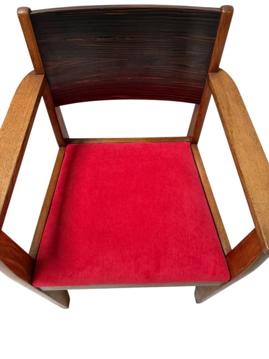 1920s Art Deco Armchairs in Oak & Ebony, Style of Hendrik Wouda