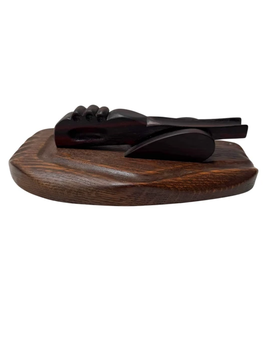 Art Deco Amsterdamse School Oak and Macassar Desk Paperweight, 1920s