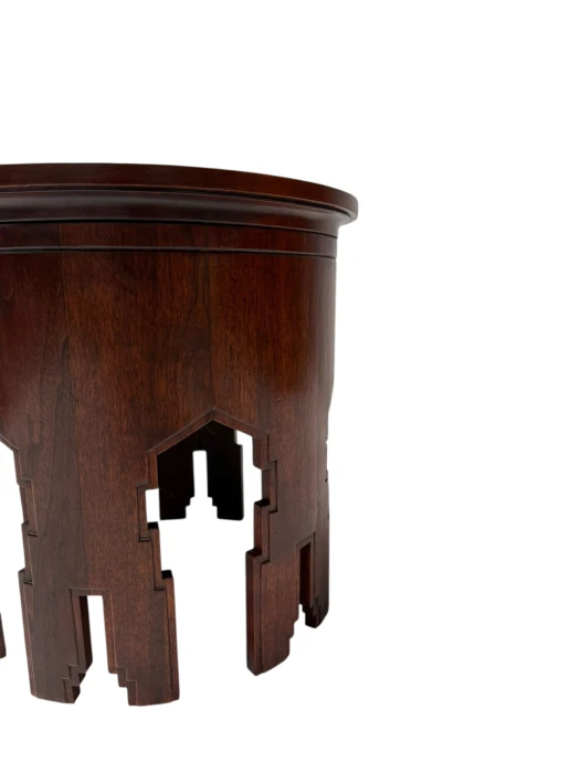 1920s Art Deco Amsterdamse School Side Table in Solid Walnut
