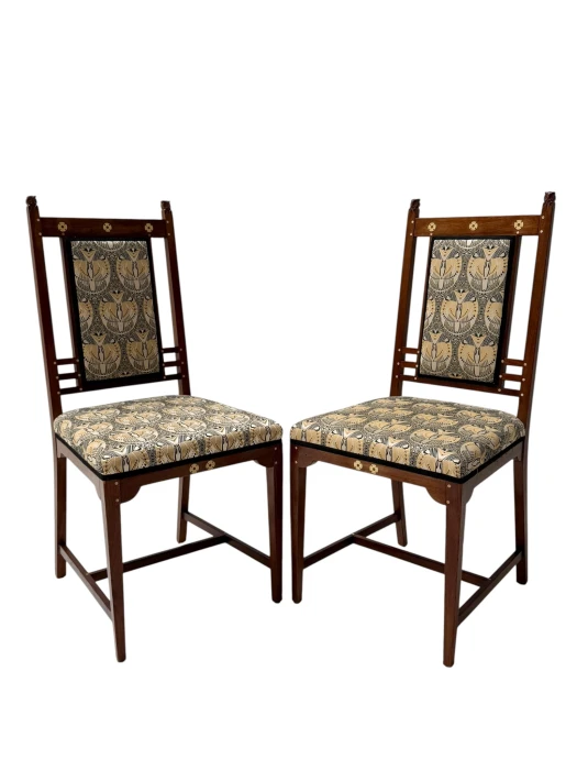 Arts & Crafts Side Chairs by Onder den Sint Maarten, Walnut, 1900s