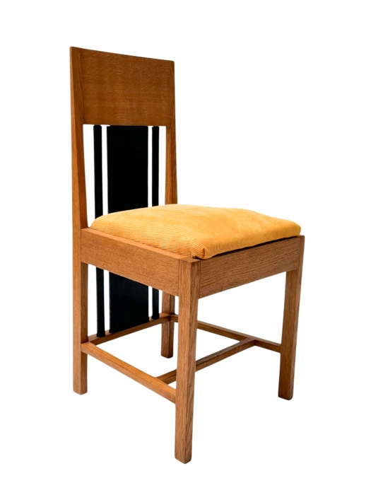 Art Deco High Back Dining Room Chair by Cor Alons, Mustard Corduroy, 1927