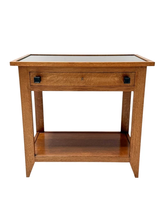 Art Deco Serving Table by Hendrik Wouda, 1924, Solid Oak & Ebony