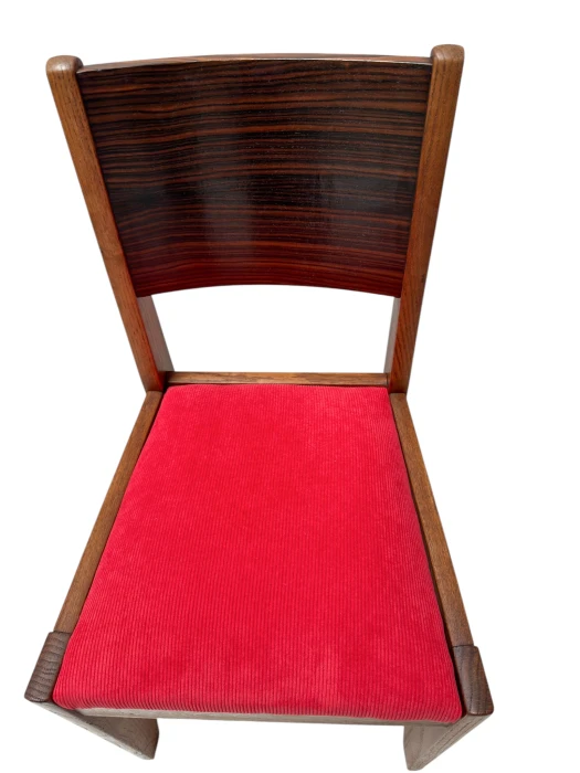1920s Art Deco Dining Room Chairs in Oak & Ebony, Style of Hendrik Wouda