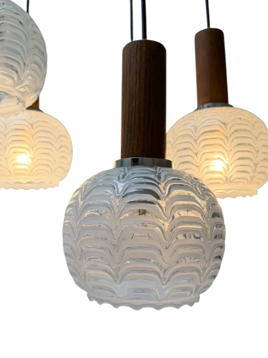 Mid-Century Modern Cascading Chandelier by Hillebrand Germany, 1960s