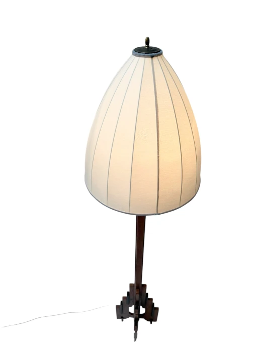 Art Deco Floor Lamp by P.E.L. Izeren, Solid Oak & Macassar, 1920s