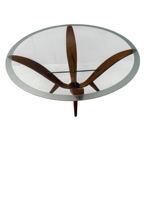 Mid-Century Modern Coffee Table by A.A. Patijn, Walnut & Brass