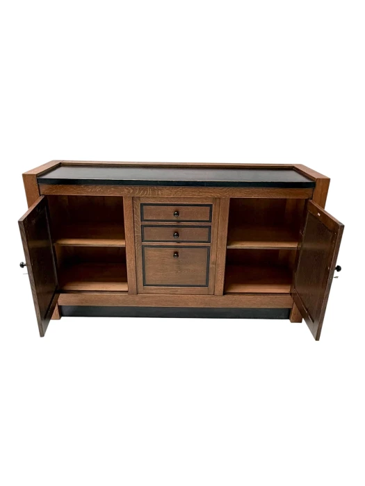 Art Deco Credenza by J.A. Muntendam, Solid Oak, Dutch Design, 1920s