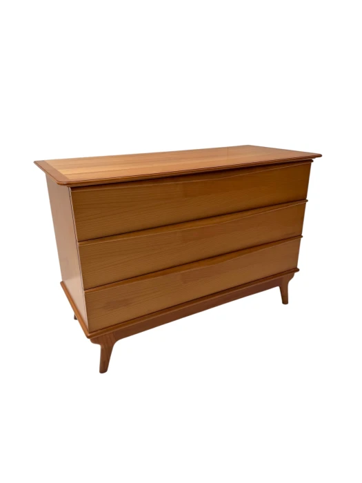 Mid-Century Modern Commode, Solid Cherrywood, Belgium Design, 1970s