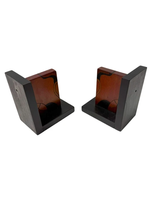 Pair of Art Deco Batik Bookends by Hans Steinpatz, Dutch Design, 1920s