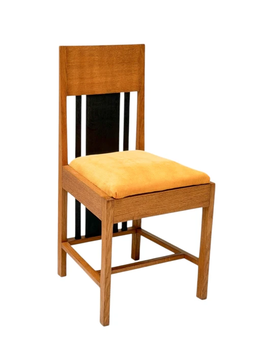 Art Deco High Back Dining Room Chair by Cor Alons, Mustard Corduroy, 1927