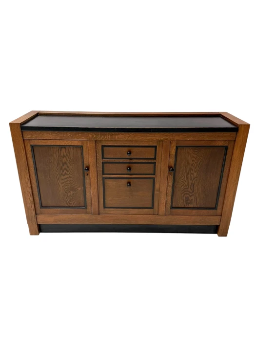 Art Deco Credenza by J.A. Muntendam, Solid Oak, Dutch Design, 1920s