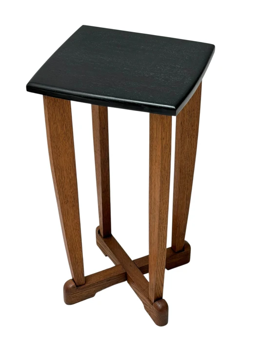 Art Deco Side Table, Solid Oak, Dutch Design, 1920s