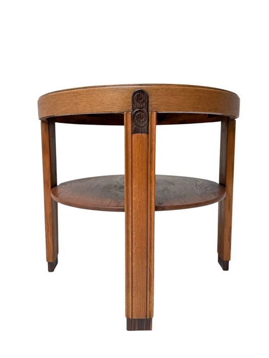 1920s Art Deco Coffee Table by Amsterdamse School, Oak & Ebony