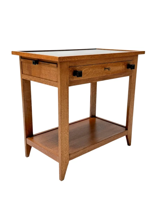 Art Deco Serving Table by Hendrik Wouda, 1924, Solid Oak & Ebony