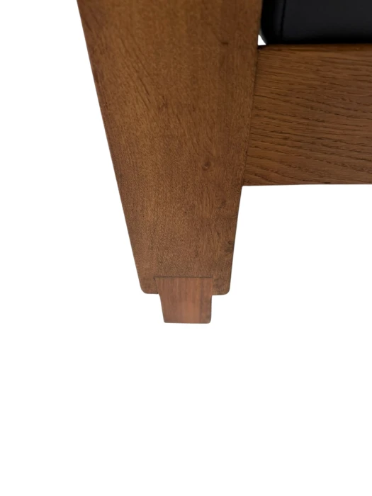 1920s Art Deco Lounge Chair by Anton Lucas in Solid Oak & Ebony
