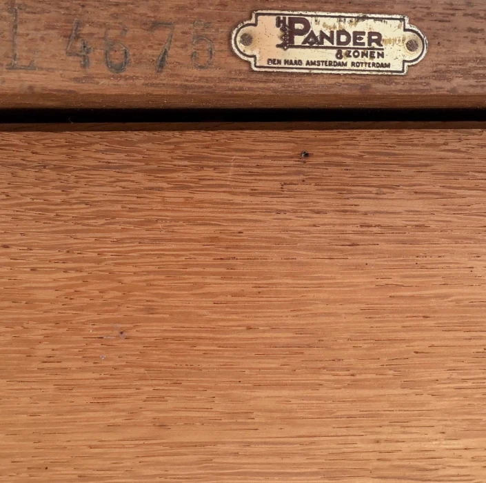 Art Deco Serving Table by Hendrik Wouda, 1924, Solid Oak & Ebony