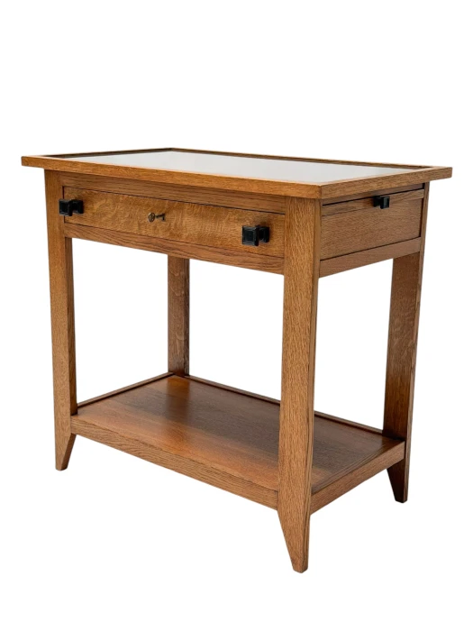 Art Deco Serving Table by Hendrik Wouda, 1924, Solid Oak & Ebony