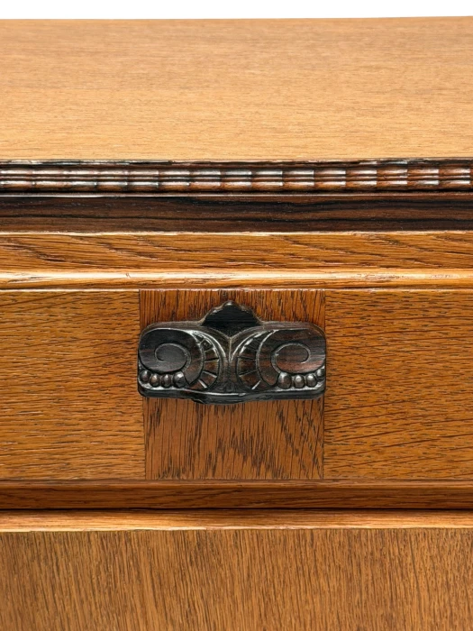 1920s Art Deco Nightstands by Fa. S. Speelman, Solid Oak & Ebony 2