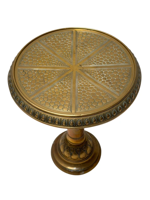 Art Deco Side Table Amsterdamse School, Brass 1920s