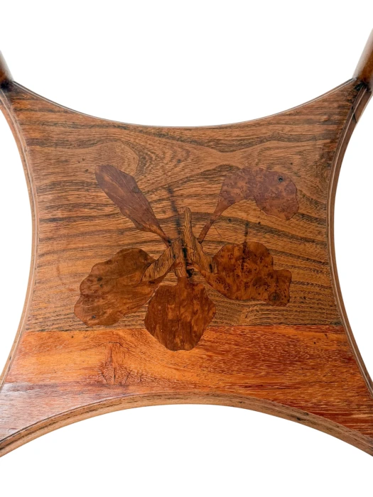 Art Nouveau Marquetry Side Table by Émile Gallé, Walnut, France, 1900s