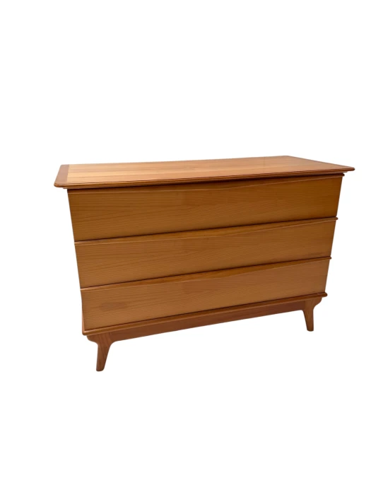 Mid-Century Modern Commode, Solid Cherrywood, Belgium Design, 1970s