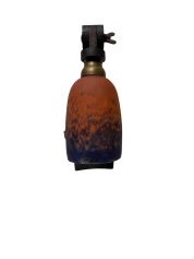 1920s Art Deco Table Lamp by Louis Bogtman with Fruitwood Base