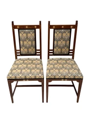 Arts & Crafts Side Chairs by Onder den Sint Maarten, Walnut, 1900s