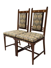 Arts & Crafts Side Chairs by Onder den Sint Maarten, Walnut, 1900s