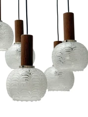 Mid-Century Modern Cascading Chandelier by Hillebrand Germany, 1960s