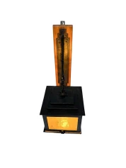 Art Deco Lantern Wall Light by French Designer, Wrought Iron, 1930s
