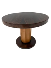 Art Deco Side Table in Macassar and Birch by Gebroeders Reens Amsterdam, 1930s