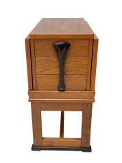 1920s Art Deco Jewelry Cabinet Amsterdamse School, Oak & Ebony