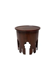 1920s Art Deco Amsterdamse School Side Table in Solid Walnut