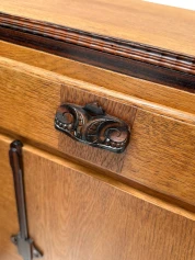 1920s Art Deco Nightstands by Fa. S. Speelman, Solid Oak & Ebony