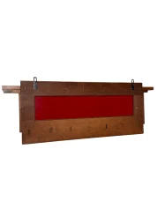 1920s Art Deco Modernist Wall Coat Rack by Jan Brunott, Oak & Lacquer