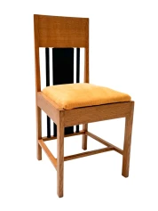 Art Deco High Back Dining Room Chair by Cor Alons, Mustard Corduroy, 1927