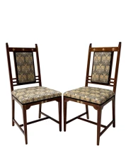 Arts & Crafts Side Chairs by Onder den Sint Maarten, Walnut, 1900s