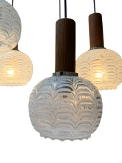 Mid-Century Modern Cascading Chandelier by Hillebrand Germany, 1960s