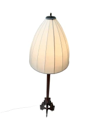 Art Deco Floor Lamp by P.E.L. Izeren, Solid Oak & Macassar, 1920s