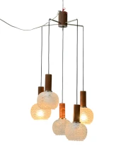 Mid-Century Modern Cascading Chandelier by Hillebrand Germany, 1960s