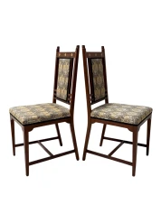 Arts & Crafts Side Chairs by Onder den Sint Maarten, Walnut, 1900s