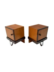 Pair of Art Deco Modernist Nightstands or Bedside Tables, 1920s