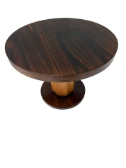 Art Deco Side Table in Macassar and Birch by Gebroeders Reens Amsterdam, 1930s