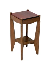 Art Deco Oak Pedestal Table Hendrik Wouda Style, 1920s