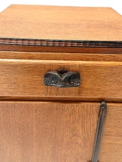 1920s Art Deco Nightstands by Fa. S. Speelman, Solid Oak & Ebony