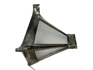 Art Deco Nickel-Plated Bronze Wall Light or Sconce by Max Le Verrier, 1920s