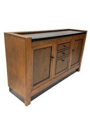 Art Deco Credenza by J.A. Muntendam, Solid Oak, Dutch Design, 1920s